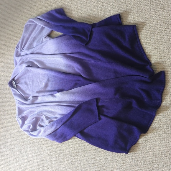 Purple ombre open front cardigan - Picture 4 of 4